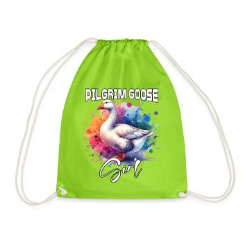 Oie pèlerine Fille Oie pèlerine - Sac de sport léger - vert néon - Devant