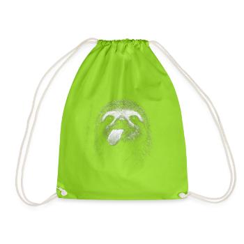 Paresseux souriant dans la nuit contraste - Sac de sport léger - vert néon - Devant