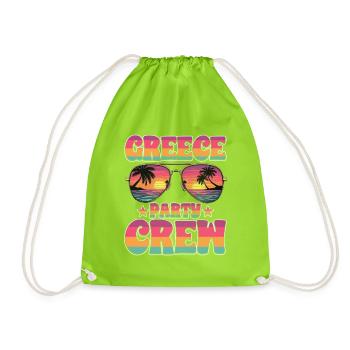 Greece Party Crew - Drawstring Bag - neon green - Front