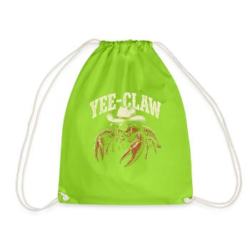 Yee-Claw-Flusskrebse, Cajun-Meeresfrüchte, Flusskr - Turnbeutel - Neongrün - Vorne
