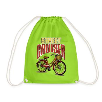 Vélo de rue Cruiser - Sac de sport léger - vert néon - Devant