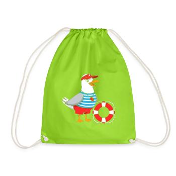 Conception de sauveteurs de mouette - Sac de sport léger - vert néon - Devant