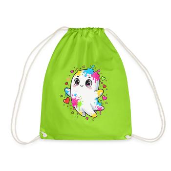 Colourful spirit of colour - Drawstring Bag - neon green - Front