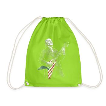 John Quincy Adams, guitariste de drapeau - Sac de sport léger - vert néon - Devant