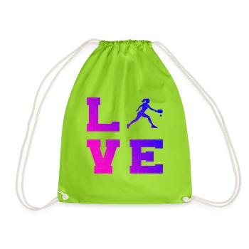 Pickleball athlete Idee für Pickleball Athlet Fans - Turnbeutel - Neongrün - Vorne