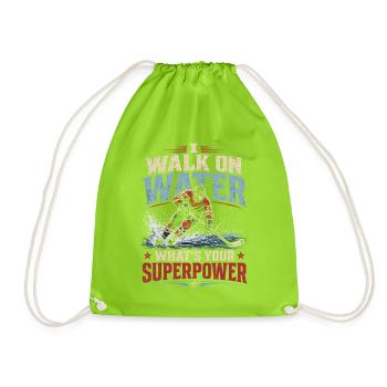 Superpuissance du Marcheur d’Eau - Sac de sport léger - vert néon - Devant