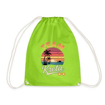 Team Kreta - Turnbeutel - Neongrün - Vorne