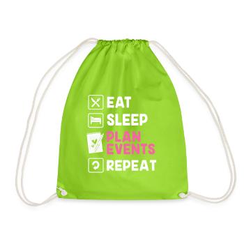 Event Planner - Drawstring Bag - neon green - Front