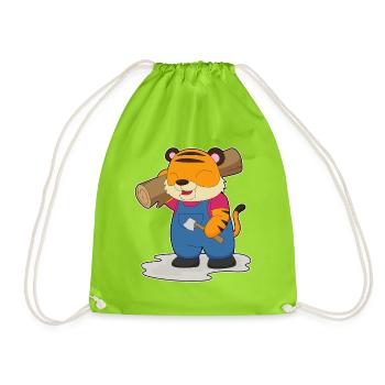 Forêt de bois de Tiger Lumberjack - Sac de sport léger - vert néon - Devant