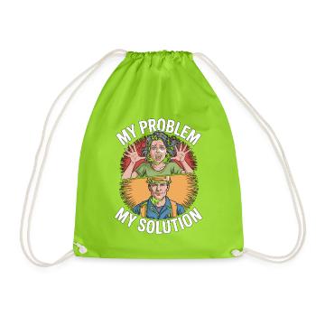 Électricien industriel mon problème : mon père pictogramme - Sac de sport léger - vert néon - Devant