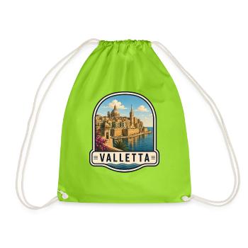 Bâtiments coloniaux de La Valette Architecture méditerranéenne - Sac de sport léger - vert néon - Devant