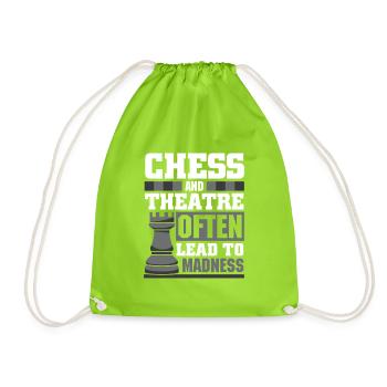 Chess Chess Player Chessboard - Drawstring Bag - neon green - Front