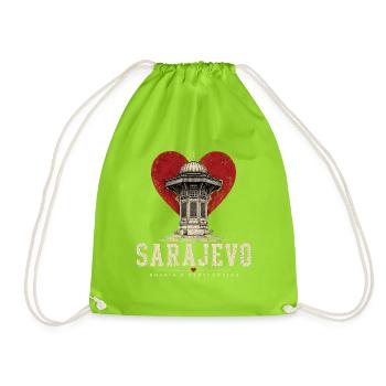 Sarajevo Herzturm Design - Turnbeutel - Neongrün - Vorne