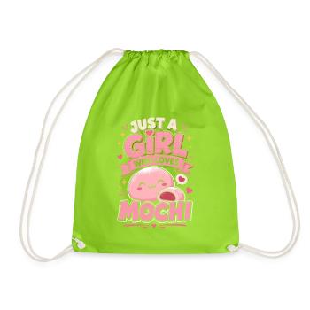 Une seule fille aime le mochi - Sac de sport léger - vert néon - Devant