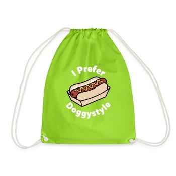 Je préfère le hot-dog drôle en levrette - Sac de sport léger - vert néon - Devant