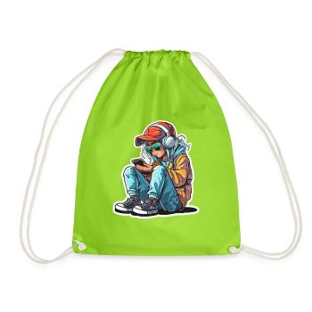 Gamer Graphics - Drawstring Bag - neon green - Front
