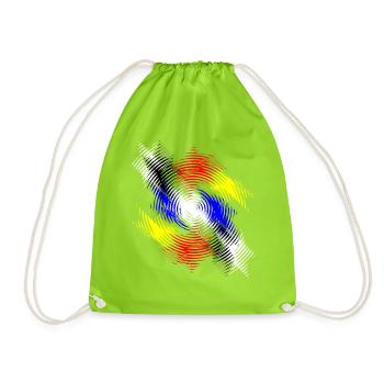 Rythmes de tourbillon de couleur - Sac de sport léger - vert néon - Devant