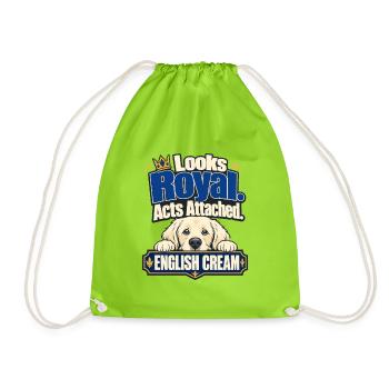 Le golden retriever anglais à la crème se montre royal - Sac de sport léger - vert néon - Devant