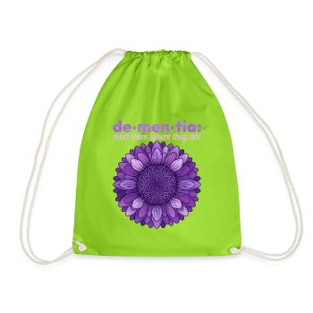 Sentier des Fleurs de Démence : Rencontrez-les - Sac de sport léger - vert néon - Devant