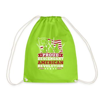 Fier descendant de la Révolution américaine - Sac de sport léger - vert néon - Devant