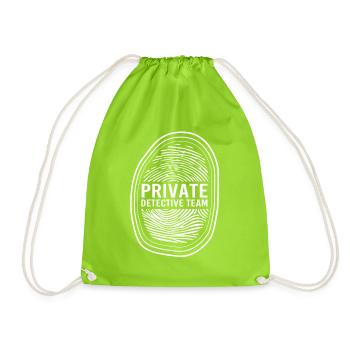 Detective - Drawstring Bag - neon green - Front