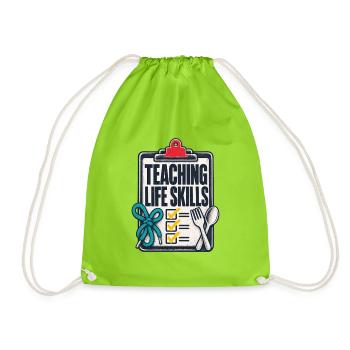 Enseignement des compétences de vie en éducation spécialisée, Enseignant Li - Sac de sport léger - vert néon - Devant
