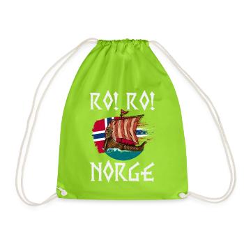 Norvège des fjords Norge Navire scandinave ro-viking - Sac de sport léger - vert néon - Devant