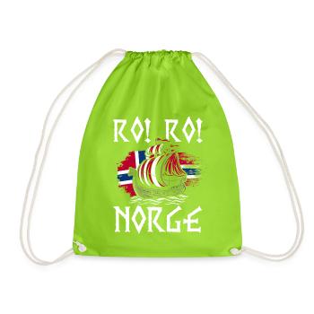 Norvège des fjords Norge Navire scandinave ro-viking - Sac de sport léger - vert néon - Devant