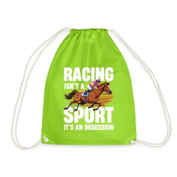 La course n’est pas un sport, c’est une obsession - Sac de sport léger - vert néon - Devant