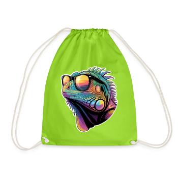 Dictons des iguanes, drôles d’iguanes, cadeau des iguanes. - Sac de sport léger - vert néon - Devant