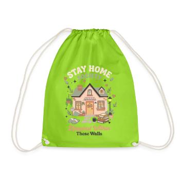 Stay Home Wohnidylle – Innenwelt - Sac de sport léger - vert néon - Devant