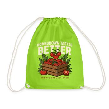 Équipe de récolte de tomates cultivée à domicile - Sac de sport léger - vert néon - Devant
