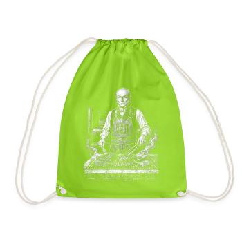 John Quincy Adams beim BBQ Grillen - Turnbeutel - Neongrün - Vorne