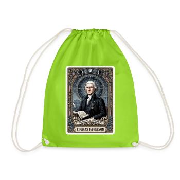 Thomas Jefferson Tarotkarte - Turnbeutel - Neongrün - Vorne