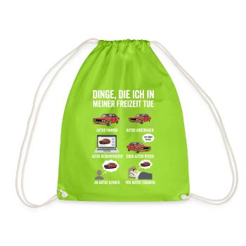 Dinge ich in meiner freizeit tue - Turnbeutel - Neongrün - Vorne