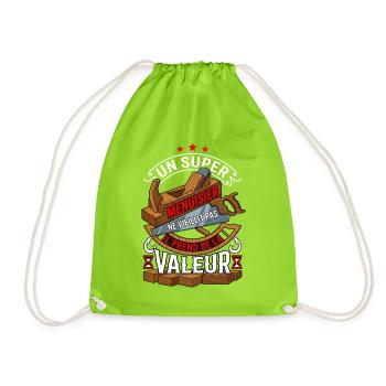 Super Menuisier Ne Vieillit Pas Humour - Sac de sport léger - vert néon - Devant