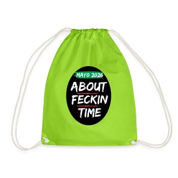 Mayo 2026 About Time - Drawstring Bag - neon green - Front