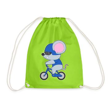 Vélo souris - Sac de sport léger - vert néon - Devant
