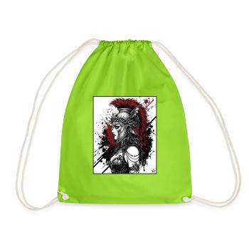 Valkyrie Kriegshelm Punk - Turnbeutel - Neongrün - Vorne