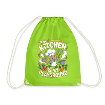 Restaurant Chef The Kitchen Is My Culinary Arts - Drawstring Bag - neon green - Front