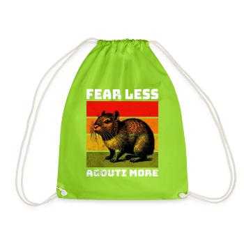 Agouti Aguti - Drawstring Bag - neon green - Front