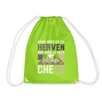 Chess Chess Player Chessboard - Drawstring Bag - neon green - Front