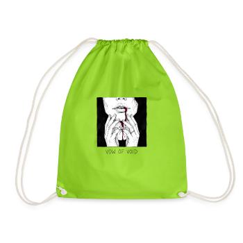 Vow of Void: Lip History - Drawstring Bag - neon green - Front