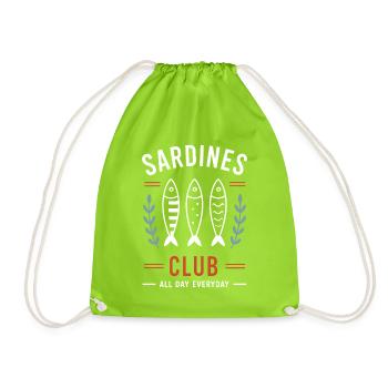 Sardines Club All Day Everyday - Sac de sport léger - vert néon - Devant