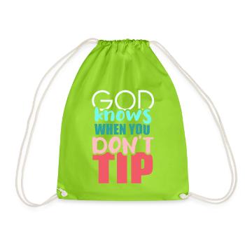 waiter bartender bartender bartender barchef - Drawstring Bag - neon green - Front