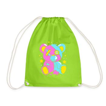 Pastel Gothic - Drawstring Bag - neon green - Front