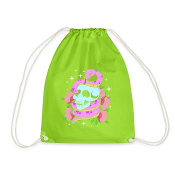 Pastel Gothic - Drawstring Bag - neon green - Front