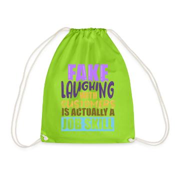 waiter bartender bartender bartender barchef - Drawstring Bag - neon green - Front