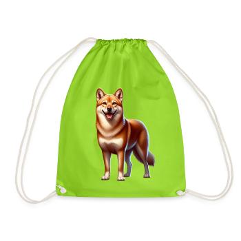 Australian wild dog - Drawstring Bag - neon green - Front