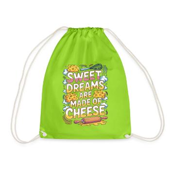 Pastry Chef Sweet Dreams Are Made Of Confectioner - Drawstring Bag - neon green - Front